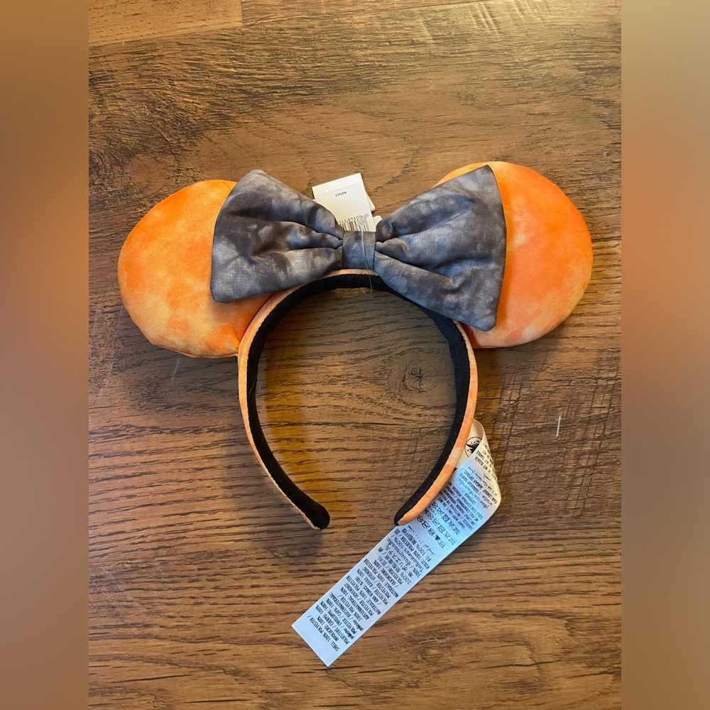 Minnie Ears Orange and Black